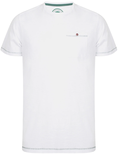 T-Shirts Coco Cotton Jersey Slub T-Shirt with Pocket In Optic White - South Shore / S - Tokyo Laundry
