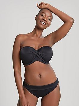 Panache Anya Riva Fold Bikini Pant - Black, Black, Size 14, Women