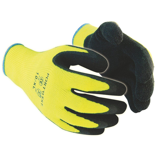 (XL, Black) Portwest Thermal Grip Gloves (A140) / Workwear / Safetywear