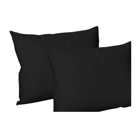 (4x Polycottn Pillowcases (Black)) 4x Pillowcases Luxury Fine Quality Poly Cotton Housewife Bed Room Pillow Covers Available in 20 colours