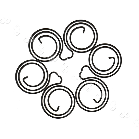 6X Black Door Handle Spring Replacement Lever Latch Coil Repair 3mm, 2.5 Turn