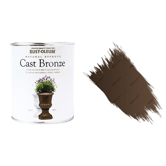 Rust-Oleum Bronze Matt All-Surface Self Primer Paint Natural Effects 750ml