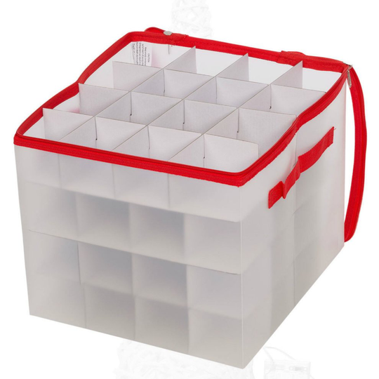 Xmas Christmas Tree 64 Bauble Decorations Holder Large Plastic Storage Bag Box