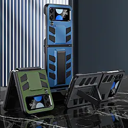 Phone Case For Samsung Galaxy Flip Z Flip 4 Bumper Frame Flip Full Body Protective Solid Colored TPU Lightinthebox