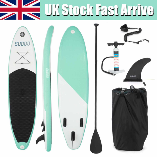 10FT Inflatable Stand Up Paddle SUP Surfing Board paddleboard kayak UK