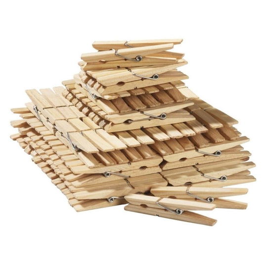 Strong Wooden Clothes Pegs Durable Extra Strong Grip Laundry Cloth Washing Line 48 Pack