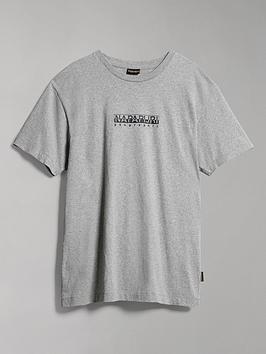 NAPAPIJRI S-box Short Sleeve T-Shirt - Grey Melange, Grey Melange, Size 2Xl, Men