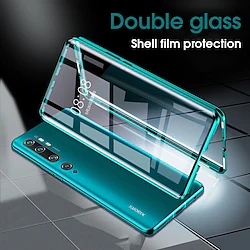 Magnetic Case with Screen Protector for Xiaomi Mi10 Pro CC9 Pro Redmi Note 11 10 Pro 10 K40 Metal Double Side Tempered Glass Phone Protective Case Cover for Xiaomi Creative Phone Case Lightinthebox