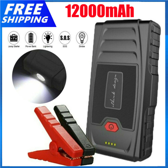 12000mAh Car Jump Starter 12V Peak Battery Booster Power Pack Bank