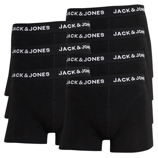 (M, Black) Jack & Jones Mens 2021 Hugh Stretch Waistband Regular Fit 7 Pack Boxer Briefs