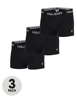 Lyle & Scott Boys 3 Pack Boxer Set - Black