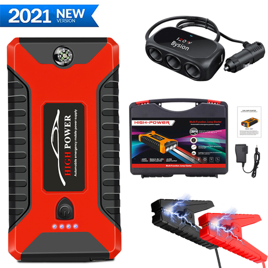 (Package A) 20000mAh/600A Car Jump Starter Power Pack Portable Car Battery Booster Charger 12V Starter Diesel Gasoline Car Emergency Starter
