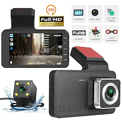 720p Full HD / with Rear Camera Car DVR 170 Degree Wide Angle CMOS 4 inch IPS Dash Cam with Night Vision / G-Sensor / Parking Monitoring 4 infrared LEDs Car Recorder / motion detection / WDR Lightinthebox