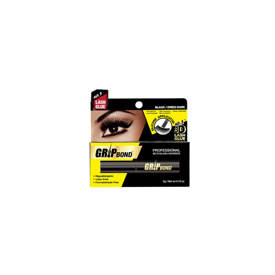 Grip Bond Latex-Free Eyelash Adhesive Black/Dries Dark, 0.18oz