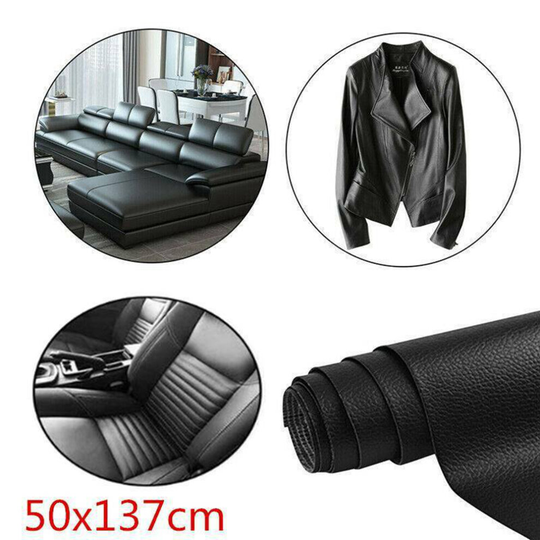 BLACK Self-Adhesive PREMIUM Instant Leather Repair Patches for Sofas