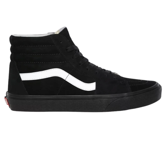 Vans Sk8-Hi Skate Shoes (Pig Suede) - Black / Black