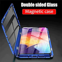 Magnetic Case with Screen Protector for Samsung Galaxy S23 S22 S21 S20 Plus Ultra A53 S21 Plus S20 A72 A52 A32 Single Sided Glass Fashion Shockproof Solid Colored Tempered Glass Metal Phone Case Lightinthebox