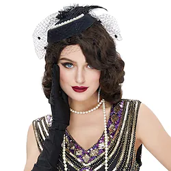 1920s Wig Finger Wave The Great Gatsby Curly Long Wig Vintage Wigs for Women Lady Synthetic Heat Resistant Full Wigs Cosplay Costume Fancy Dress Lightinthebox