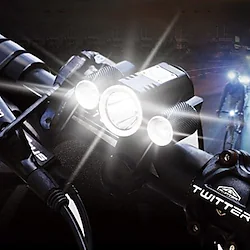 LED Bike Light 3 lights, 4 modes LED Light Clips and Mounts Front Bike Light Bicycle Cycling Waterproof Super Bright Portable Adjustable no battery Batteries Powered White Cycling Lightinthebox