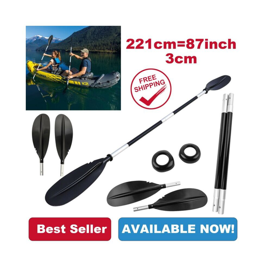 Adjustable Length 4part Stand Up Paddle Board Canoe Kayak Oar 221cm