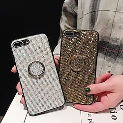 Phone Case For Apple Back Cover iPhone 14 Pro Max 14 Plus 13 12 11 Pro Max Mini X XR XS Ring Holder Glitter Shine Glitter Shine TPU Lightinthebox
