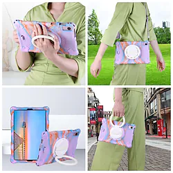 Tablet Case Cover For Samsung Galaxy Tab S8 Plus A8 S8 S7 A8 A7 Lite A7 A 8.0 Galaxy Tab S7 11'' (2020) Galaxy Tab S7 Plus 12.4'' (2020) Portable Pencil Holder Handle Solid Colored Armor Silicone Lightinthebox
