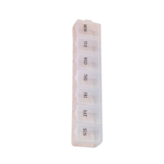 (white) Weekly Pill Organizer 7 Day Pill Box Container