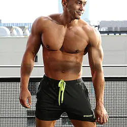 Men's Running Shorts Athletic Shorts Drawstring with Phone Pocket Bottoms Sports Outdoor Indoor Breathable Quick Dry Soft Gym Workout Running Walking Sportswear Activewear Solid Colored Black Red Lightinthebox