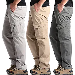 Men's Work Pants Tactical Cargo Pants Military Summer Outdoor Ripstop Breathable Quick Dry Multi Pockets Bottoms Zipper Pocket Elastic Waist Black Yellow Hunting Fishing Climbing M L XL XXL XXXL Lightinthebox