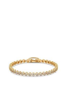 Jon Richard Bridal Gold Plated Fine Pave Allway Tennis Bracelet