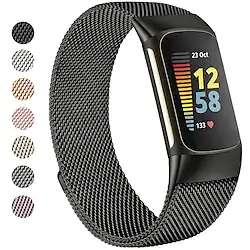1 pcs Smart Watch Band for Fitbit Charge 5 Stainless Steel Smartwatch Strap Magnetic Adjustable Milanese Loop Charge 5 Replacement Wristband Lightinthebox