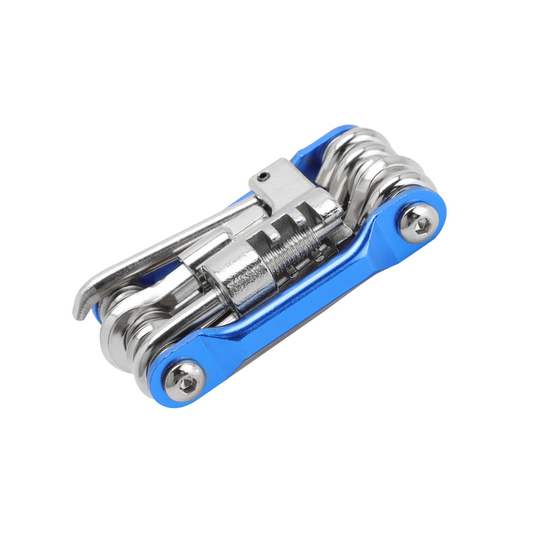 (Blue) 11in1 Bicycle Bike Hex Keys Screwdriver Chain Link Tool Repair Kit