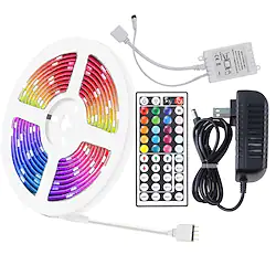 5M 10M 5050 RGB LED Strip Light Full Color with 44-Key IR Remote Adapter Light Strip Kit DC12V Color Changing for Bedroom Home Party DIY Decoration Lightinthebox