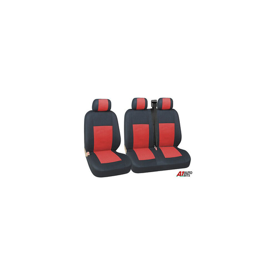 2+1 RED SOFT FABRIC SEAT COVERS FOR FORD TRANSIT VAN NEW