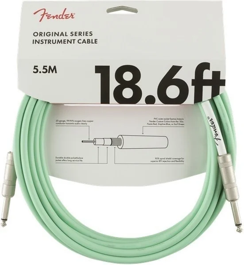Fender Original Series Green 5,5 m Straight - Straight