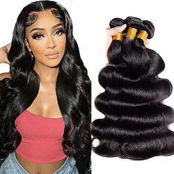 Human Hair Bundles 18 18 18 Inch Body Wave Bundles Human Hair 100% Unprocessed Brazilian Weave Bundles Human Hair Extensions For Black Women 9A Cheap Bundles Human Hair Natural Color Lightinthebox