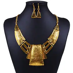 Hoop Earrings Statement Necklace For Women's Carnival Club Alloy Hollow Out Cuban Link Lightinthebox