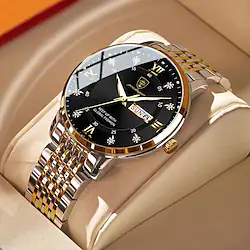 Explosive Poedagar Luminous Men'S Watch Dual Calendar Waterproof Korean Trend Fashion Quartz Watch Lightinthebox