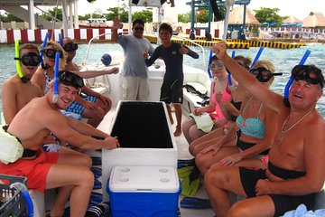 Express Glass-Bottom Boat and Snorkeling Tour with Beach Break