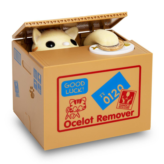 (Cat) Doodle Mischief Money Box Cat/Panda/Monkey