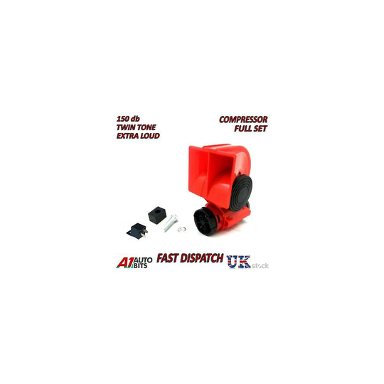 12v 150db Car Air Horn Blast Compact Twin Tone Loud Horns Car Van Bus Bike 4x4
