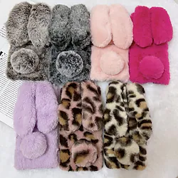 Phone Case for Samsung Galaxy Z Flip 3 Plush Case Warm Plush Cute rabbit Case for Girls Women Fluffy Furry Back Cover Shockproof Cover for Samsung Galaxy Z Flip 3 5G Lightinthebox