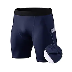 Men's Running Shorts Compression Shorts with Phone Pocket Compression Clothing Outdoor Athletic Spandex Tummy Control Butt Lift Breathable Fitness Gym Workout Running Sportswear Activewear Solid Lightinthebox