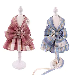 Princess Dog Dress,Bow Knot Dresses for Small Medium Dogs Girl with Leash,Pet Clothes for Puppy Tutu Doggy Cats Lightinthebox