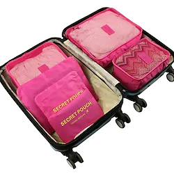 6 sets Travel Bag Travel Organizer Travel Luggage Organizer / Packing Organizer Large Capacity Waterproof Portable Dust Proof Oxford cloth For Travel Bras Clothes / Durable / Double Sided Zipper Lightinthebox