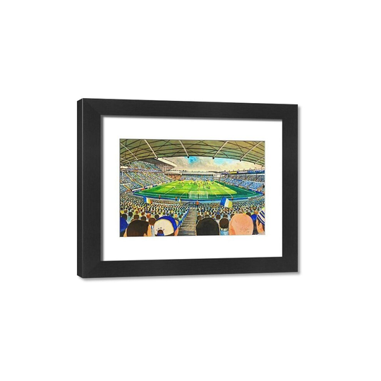 (14"x12" (38x32cm) Framed Print) Elland Road Stadium Fine Art - Leeds United Football Club (Framed Print)
