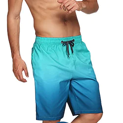 Men's Swim Trunks Swim Shorts Quick Dry Lightweight Board Shorts Bathing Suit with Pockets Drawstring Swimming Surfing Beach Water Sports Gradient Summer Lightinthebox