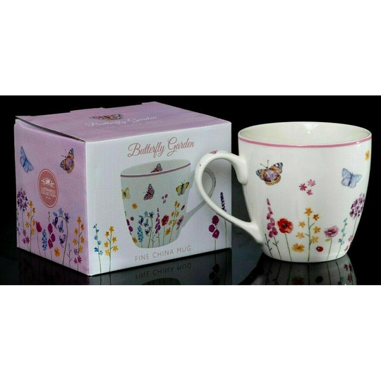 Butterfly Garden Fine China Mug Single