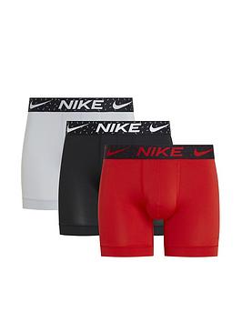Nike Underwear Dri-Fit Essential Micro Boxer Brief (3 Pack) - Red/Grey/Black