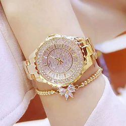 Wrist Watch Quartz Watch for Women Full Diamond Crystal Analog Quartz Glitter Fashion Luxury Bling Rhinestone Bracelet Stainless Steel Lightinthebox